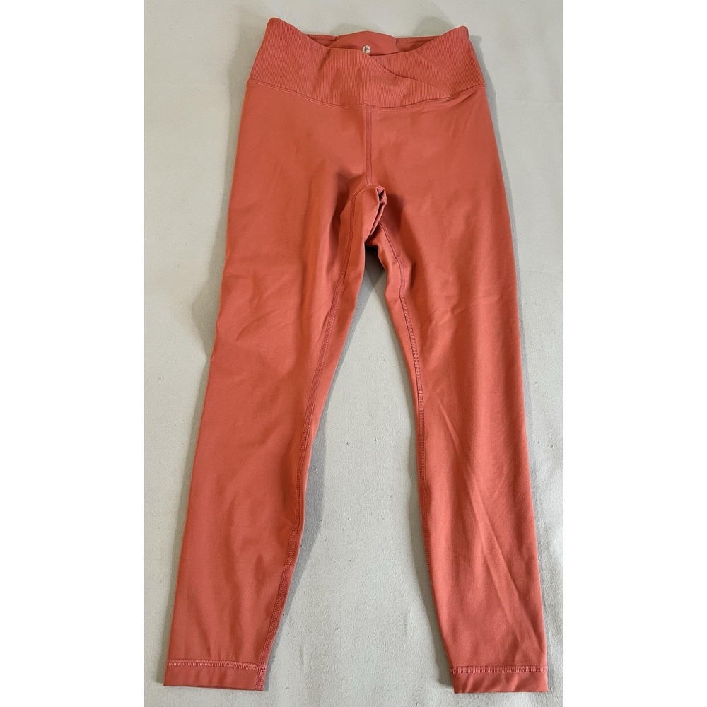 90‎ Degree By Reflex Orange Capri Crop Leggings Pants Womens Size Small Gym